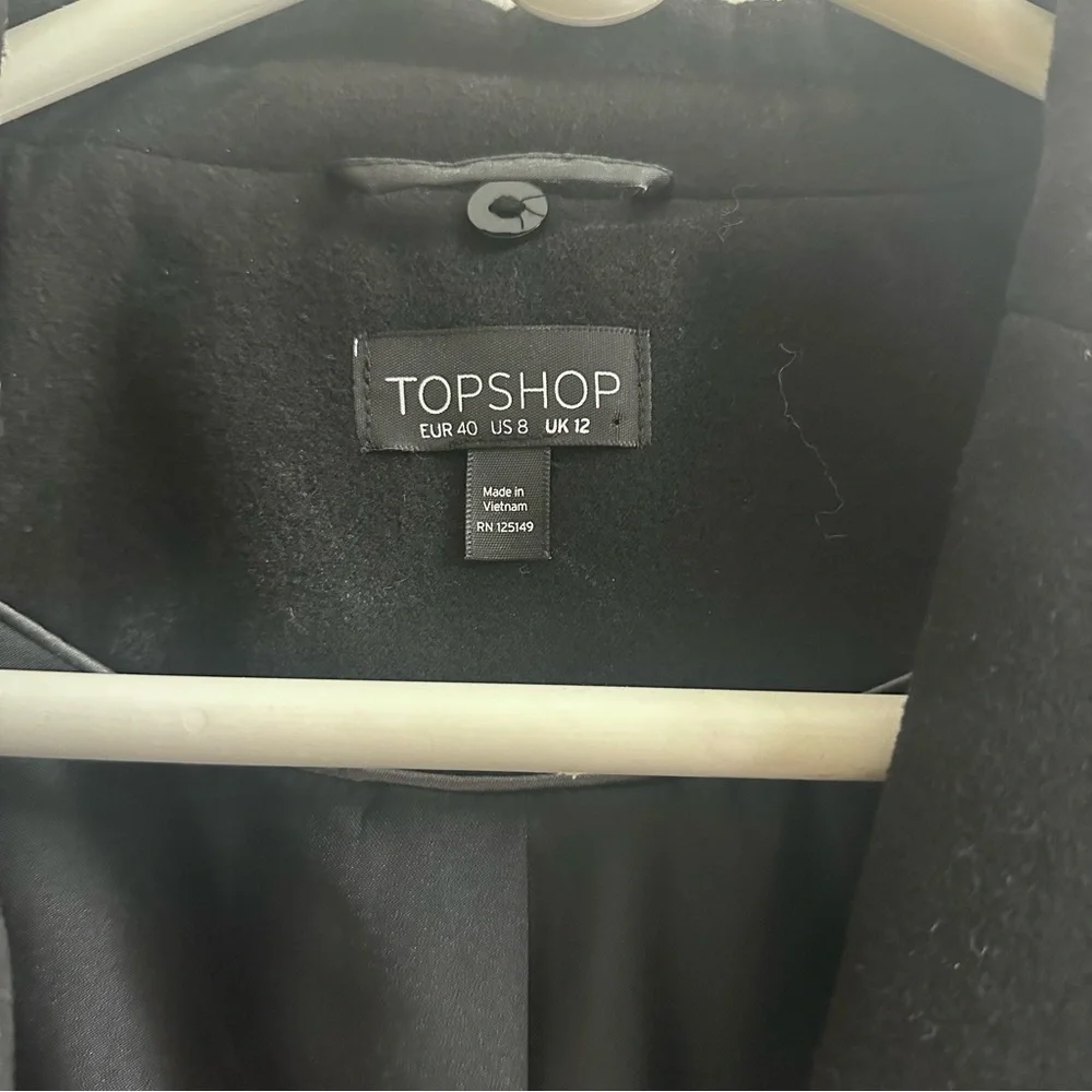 Topshop Black Blazer Coat - Picture 3 of 5